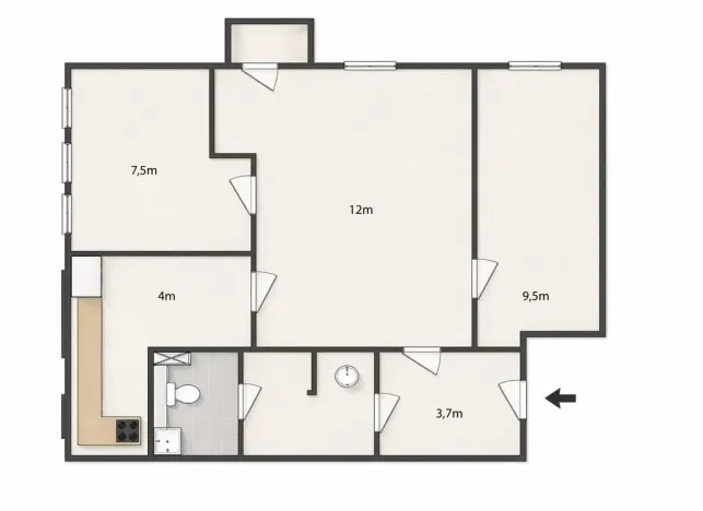 Pronájem bytu 3+1, Brno, Renneská třída, 42 m2