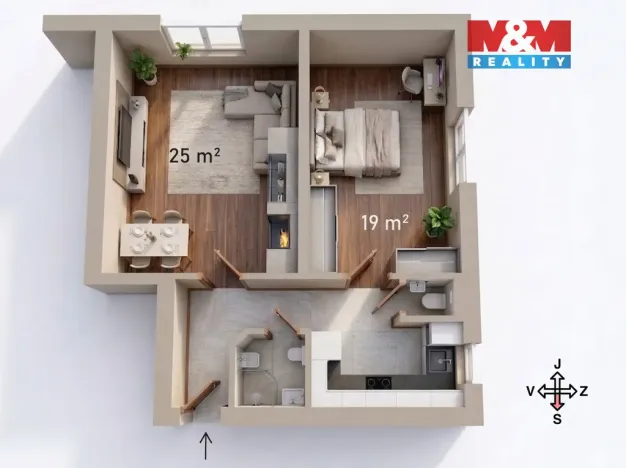 Prodej bytu 2+1, Praha - Košíře, V Cibulkách, 58 m2