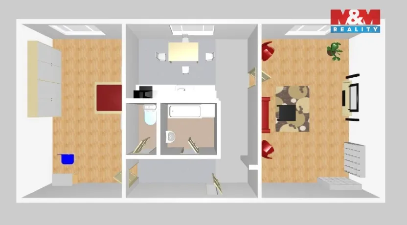 Prodej bytu 2+1, Kadaň, Chomutovská, 54 m2