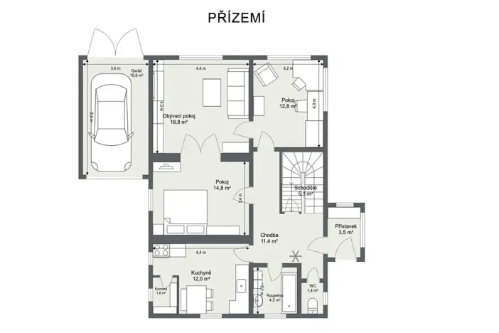Prodej rodinného domu, Praha - Zbraslav, Pod spravedlností, 196 m2