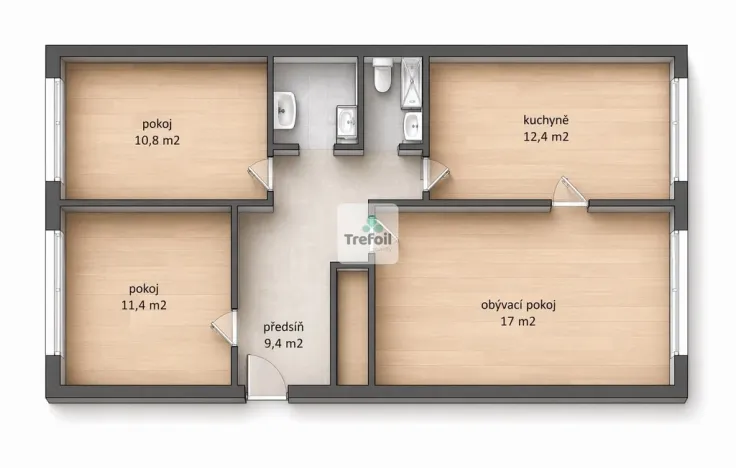 Pronájem bytu 3+1, Praha, Dürerova, 66 m2