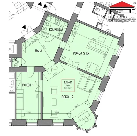 Pronájem bytu 3+kk, Brno, Kobližná, 120 m2