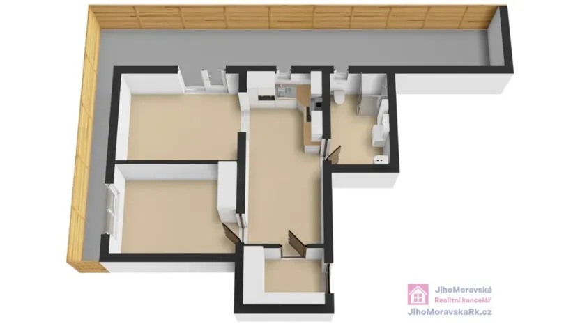 Pronájem bytu 2+1, Břeclav, Mládežnická, 84 m2