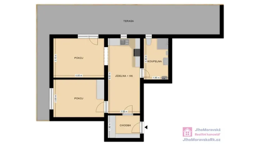 Pronájem bytu 2+1, Břeclav, Mládežnická, 84 m2