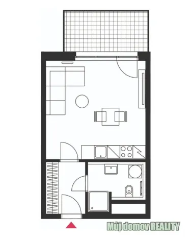 Pronájem bytu 1+kk, Praha - Libuš, Libušská, 33 m2
