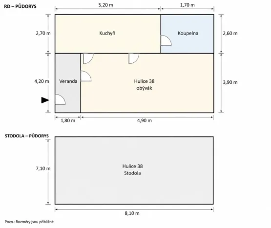 Prodej rodinného domu, Hulice, 42 m2