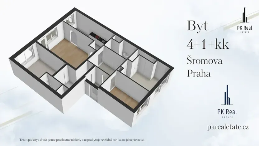 Prodej bytu 4+1, Praha - Černý Most, Šromova, 87 m2