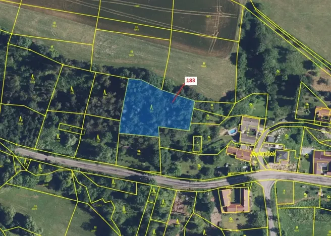 Dražba lesa, Libecina, 2475 m2