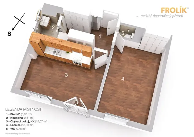 Pronájem bytu 2+kk, Praha - Dejvice, Velvarská, 40 m2