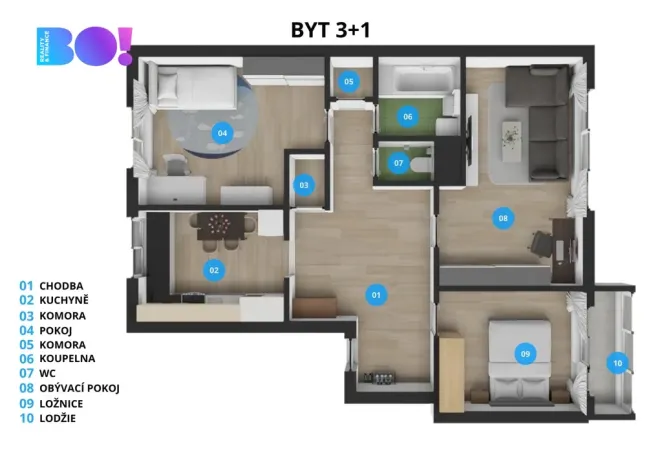 Prodej bytu 3+1, Ostrava, Stadická, 74 m2