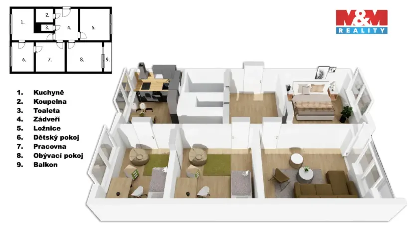 Prodej bytu 3+1, Náchod, Havlíčkova, 70 m2