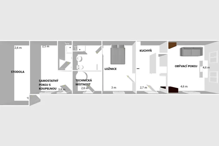 Prodej rodinného domu, Kněžice, 94 m2