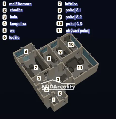 Prodej bytu 4+1, Zlín, Družstevní, 77 m2