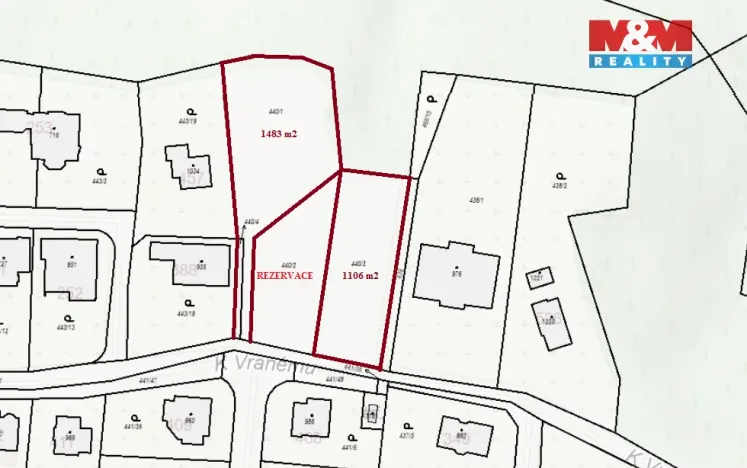Prodej pozemku pro bydlení, Ohrobec, K Vranému, 1106 m2