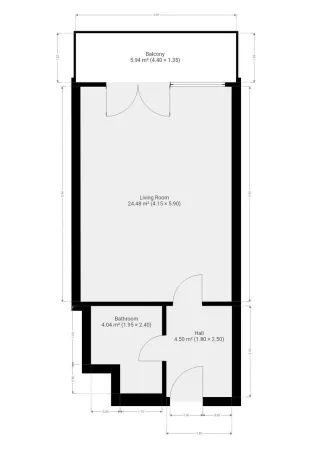 Pronájem bytu 1+kk, Praha - Vysočany, Gerstelova, 35 m2