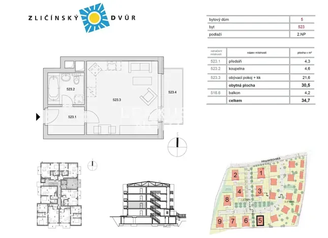 Prodej bytu 1+kk, Praha - Zličín, Lipovská, 31 m2