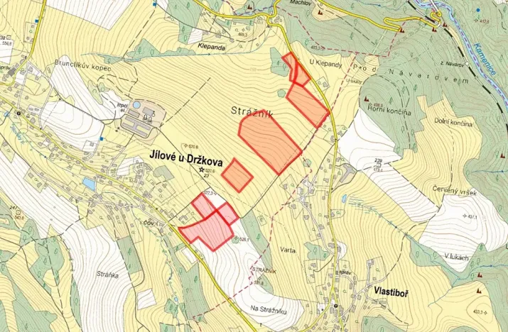 Prodej louky, Jílové u Držkova, 26037 m2