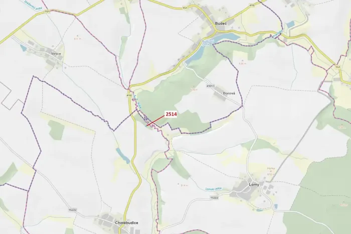 Dražba lesa, Chotěbudice, 532 m2