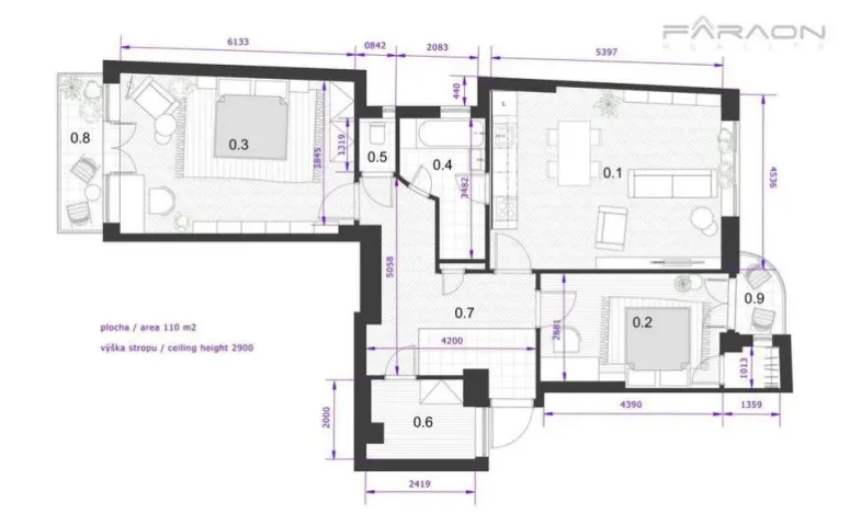 Prodej bytu 3+kk, Praha - Karlín, Sokolovská, 110 m2