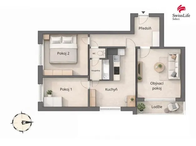 Prodej bytu 3+1, Říčany, Komenského náměstí, 64 m2