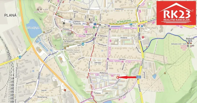 Pronájem obchodního prostoru, Planá, Fučíkova, 200 m2