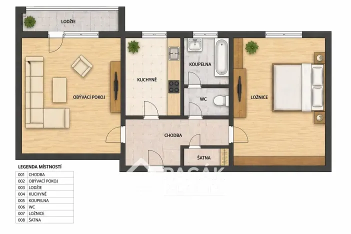 Prodej bytu 2+1, Olomouc, Synkova, 47 m2