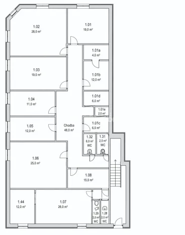 Pronájem kanceláře, Jirny, Družstevní, 619 m2