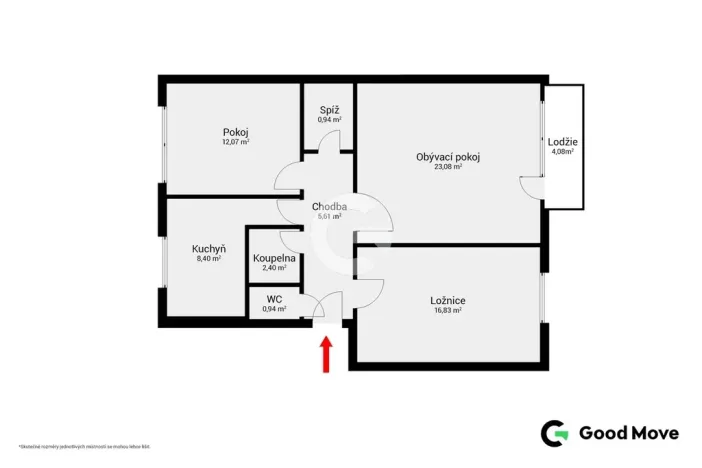 Prodej bytu 3+1, Slavičín, K Hájenkám, 70 m2