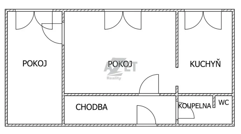 Pronájem bytu 2+1, Ostrava - Dubina, Aloise Gavlase, 44 m2