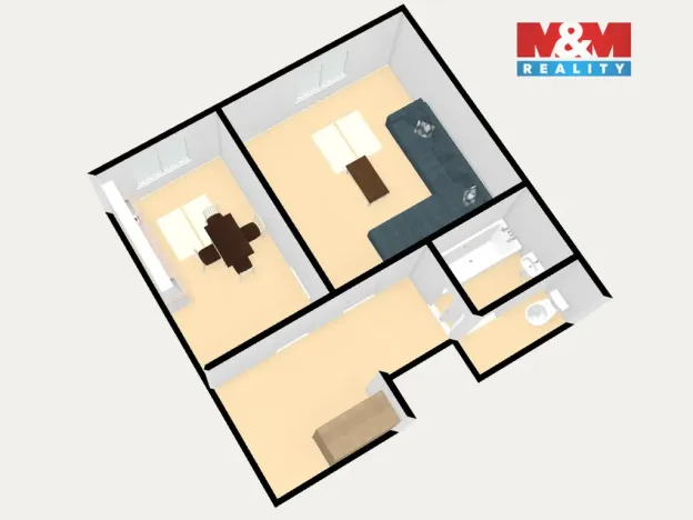 Prodej bytu 1+1, Most, tř. Budovatelů, 39 m2