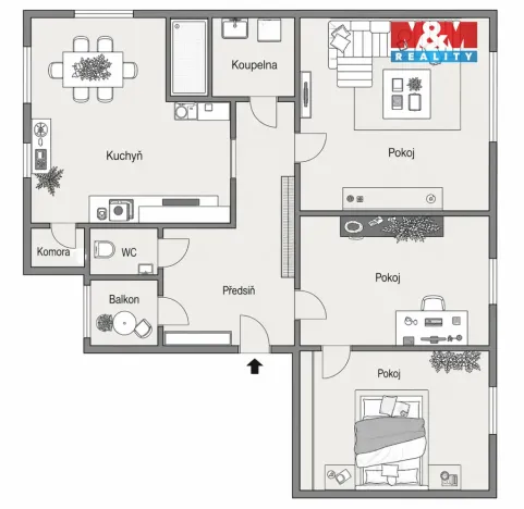 Prodej bytu 3+1, Ostrava - Moravská Ostrava, Nádražní, 106 m2