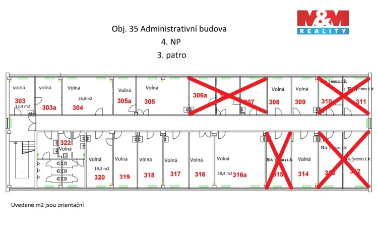 Pronájem kanceláře, Hradec Králové - Nový Hradec Králové, Brněnská, 19 m2