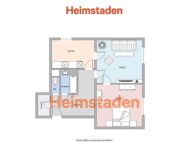 Pronájem bytu 2+1, Havířov - Město, U Školky, 59 m2