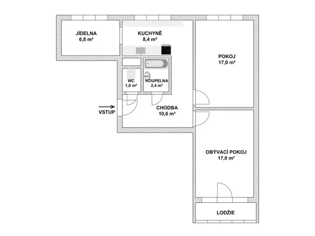 Pronájem bytu 2+1, Ostrava, Jasmínová, 64 m2