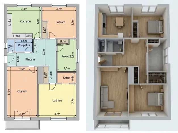 Prodej bytu 4+1, Kroměříž, Talichova, 96 m2