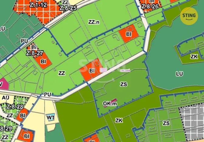 Prodej zahrady, Orlová, 533 m2
