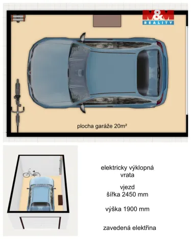 Pronájem garáže, Náchod, 22 m2