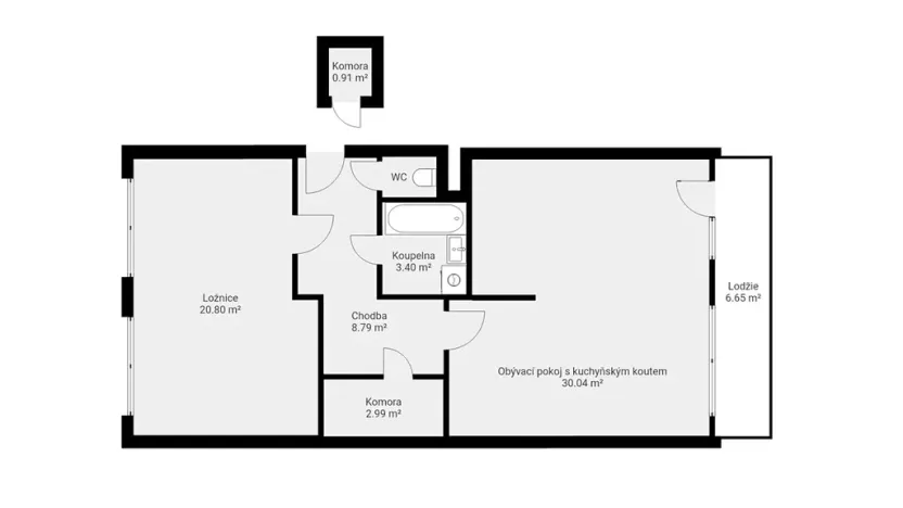 Prodej bytu 3+kk, Neratovice, 17. listopadu, 72 m2