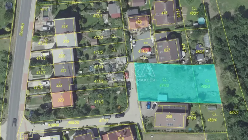 Pronájem komerčního pozemku, Dolní Břežany, Krátká, 585 m2