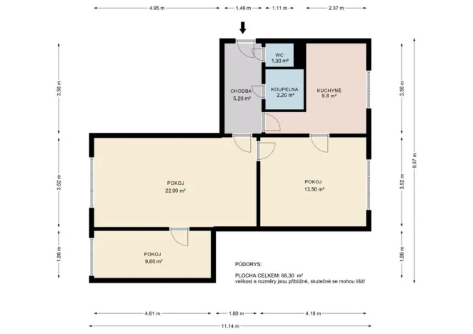 Prodej bytu 3+1, Svitavy - Předměstí, Bohuslava Martinů, 66 m2