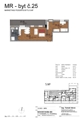 Pronájem bytu 2+kk, Kladno, Vrchlického, 56 m2