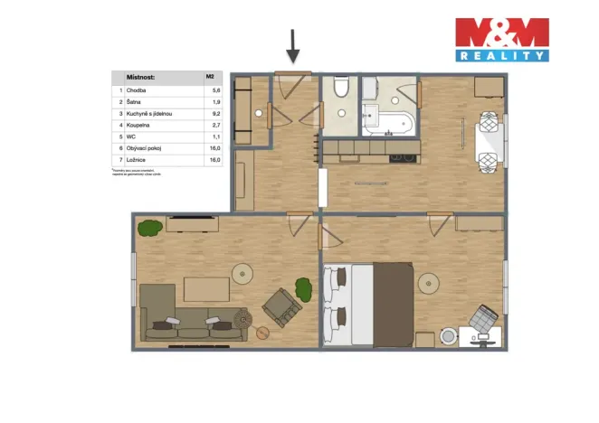 Prodej bytu 2+1, Strakonice - Strakonice I, Mlýnská, 54 m2
