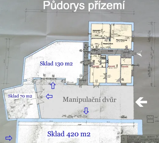 Prodej výrobních prostor, Zdice, Čs. armády, 1400 m2