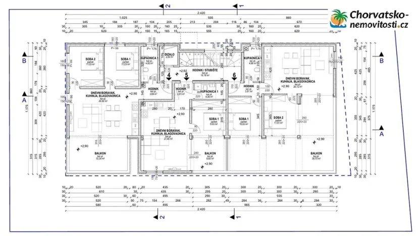 Prodej bytu 2+kk, Povljana, Chorvatsko, 55 m2