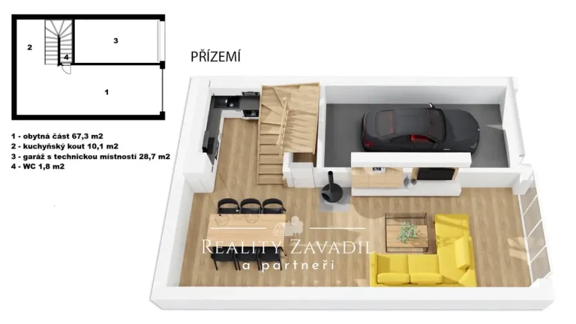 Prodej rodinného domu, Praha - Pitkovice, Žampiónová, 190 m2