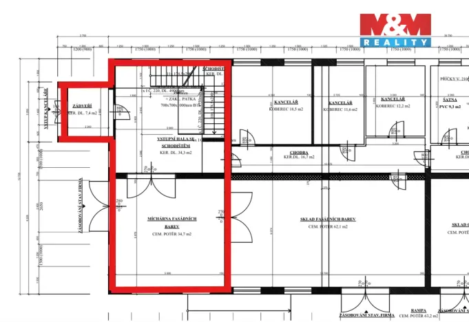 Pronájem kanceláře, Hlinsko, Tyršova, 196 m2