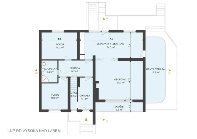 Prodej rodinného domu, Vysoká nad Labem, 280 m2