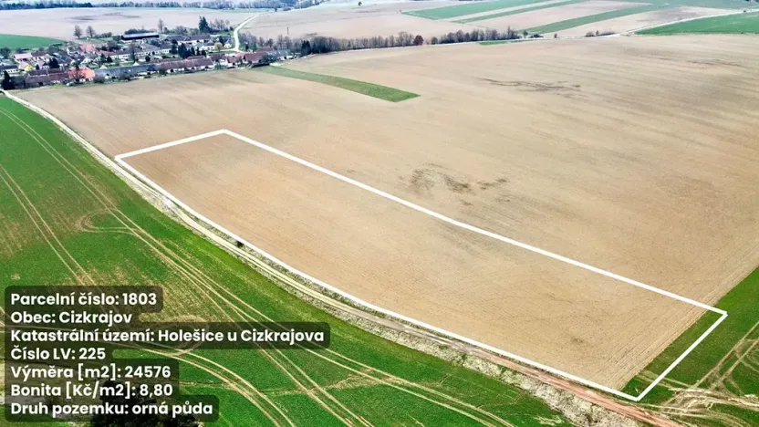 Prodej pole, Cizkrajov, 24576 m2
