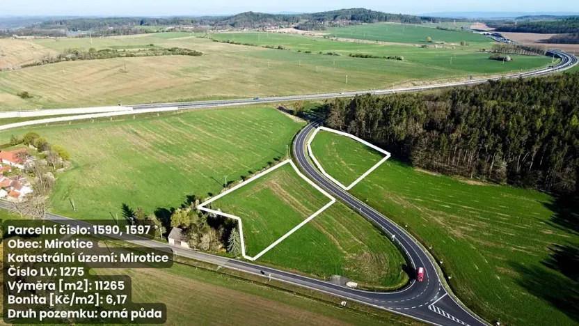 Prodej pole, Mirotice, 11265 m2