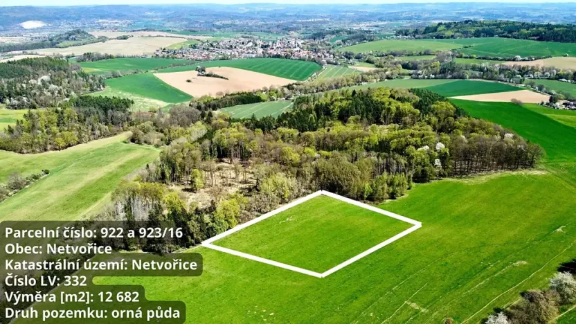 Prodej pole, Netvořice, 12682 m2